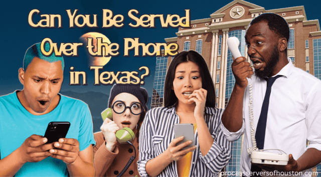 Process server served defendants by phone.