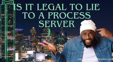 Our Blog 30 Black male asking question "Is It Legal to Lie to a Process Server?"